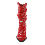 Stellar Red Studded Boots by Very G
