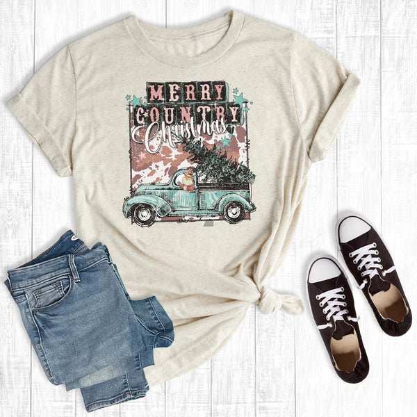 Halle Merry Country Christmas Graphic T-Shirt