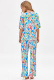 Dear Scarlett Cabana Set in Floral Royal