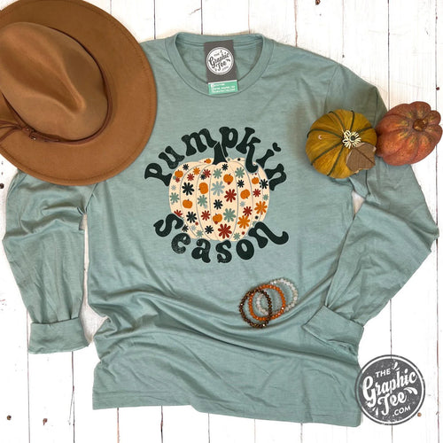 Pumpkin Season Long Sleeve Graphic T-Shirt