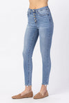 88279   TaVannah Hi-Rise Button Fly Skinny Judy Blue Jeans