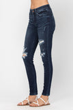 82214   Ella Mid-Rise Destroyed Skinny Judy Blue Jeans