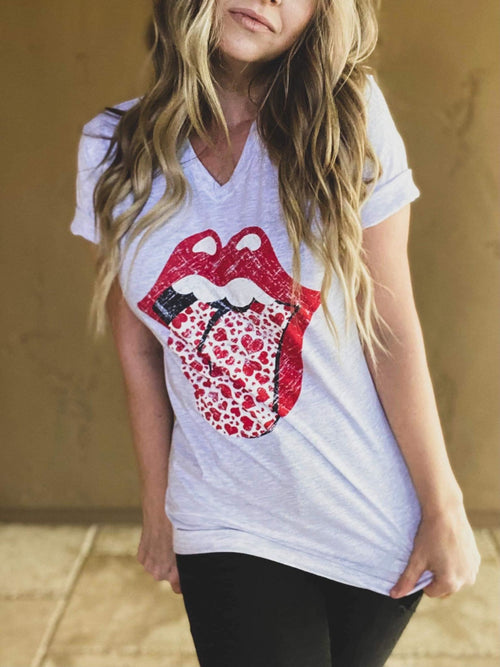 Lengua del corazón de Piper Camiseta gráfica