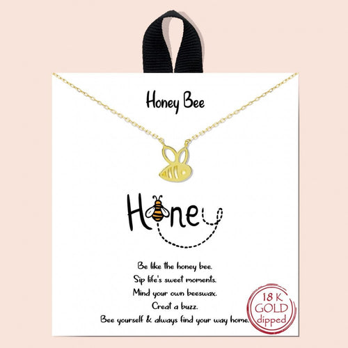 149345   Short Metal "Honey Bee" Necklace