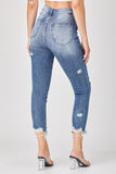 Risen Jeans Hi-Rise Relaxed Fit Distressed Skinnies