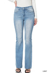 Karleigh Light Wash Mid-Rise Bootcut Jeans by Zenana