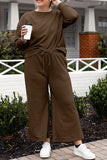 Malia Textured Long Sleeve Top and Drawstring Pants Set - ONLINE EXCLUSIVE!