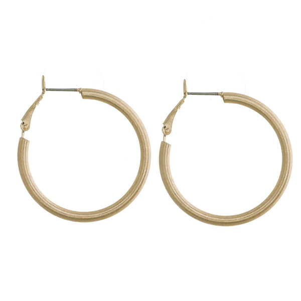 22547X   Short metal hoop earrings