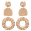 247059   Multicolor Polymer Clay Dangle Earrings