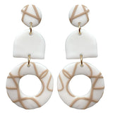 247060   Multicolor Polymer Clay Dangle Earrings