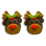 249398   Rudolph Polymer Clay Earrings