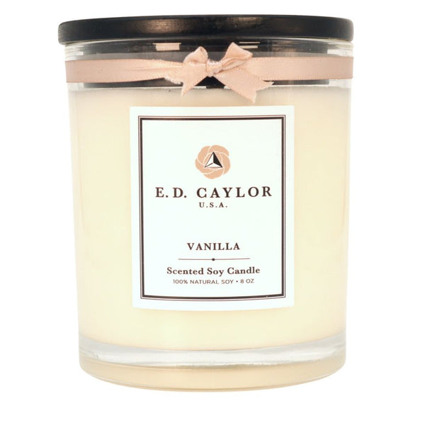 E.D. Caylor Vanilla 100% Coconut & Soy Luxury Candle