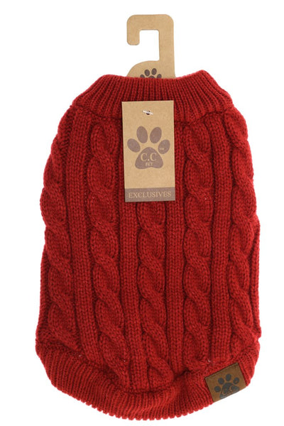 Beige Cable Knit Dog Sweater | PupRWear Dog Boutique