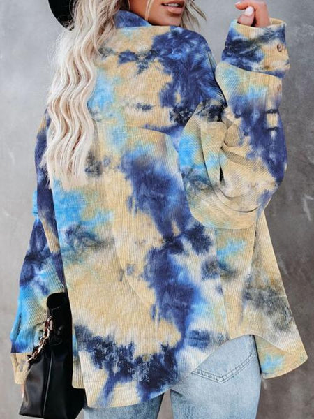 Roxanne Tie-Dye Button Up Collared Neck Shirt - ONLINE EXCLUSIVE!