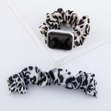 426478   Leopard Print Scrunchie Smart Watch Band