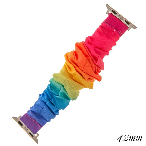 427217   Rainbow scrunchie smart watch band