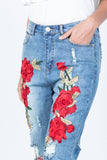 Jeans Vinita con bordado de flores - Reg & Plus! - ¡EXCLUSIVO EN LÍNEA!