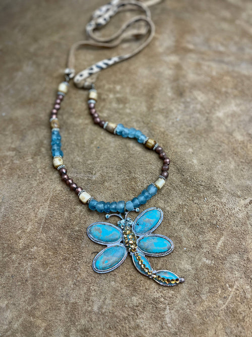 48721   "Dragonfly Wish" Necklace by A Rare Bird