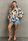 Hailey & Co Wishful Thinking Multi Colored Printed Blouse - ONLINE EXCLUSIVE!