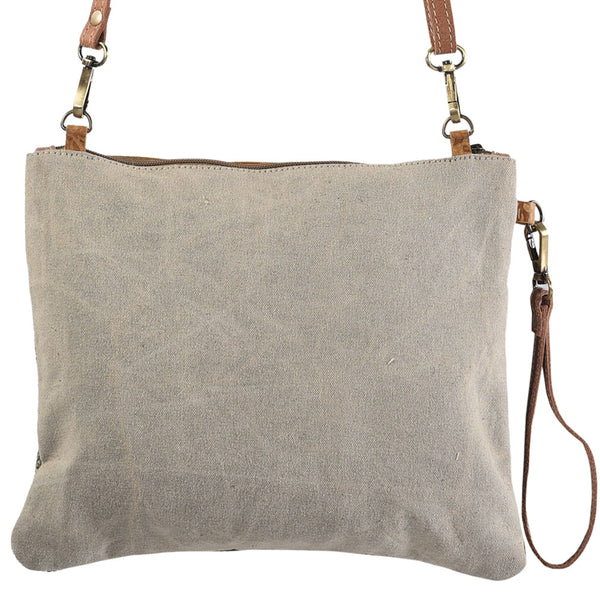 Crossbody Rug w/ Leather Tooling Handbag