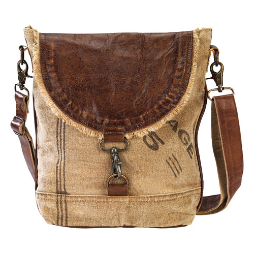 Leather Flap Shoulder Handbag