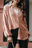 Ruched Button Up Collared Neck Shirt - ONLINE EXCLUSIVE!