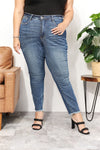 Parker Tummy Control Side Slit & Fray Hem Skinny Judy Blue Jeans - ONLINE EXCLUSIVE!