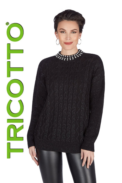 Chandail Jewel Collared Sweater by Tricotto