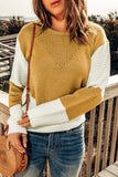 Two-Tone Openwork Rib-Knit Sweater - ONLINE EXCLUSIVE!