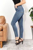 Parker Tummy Control Side Slit & Fray Hem Skinny Judy Blue Jeans - ONLINE EXCLUSIVE!