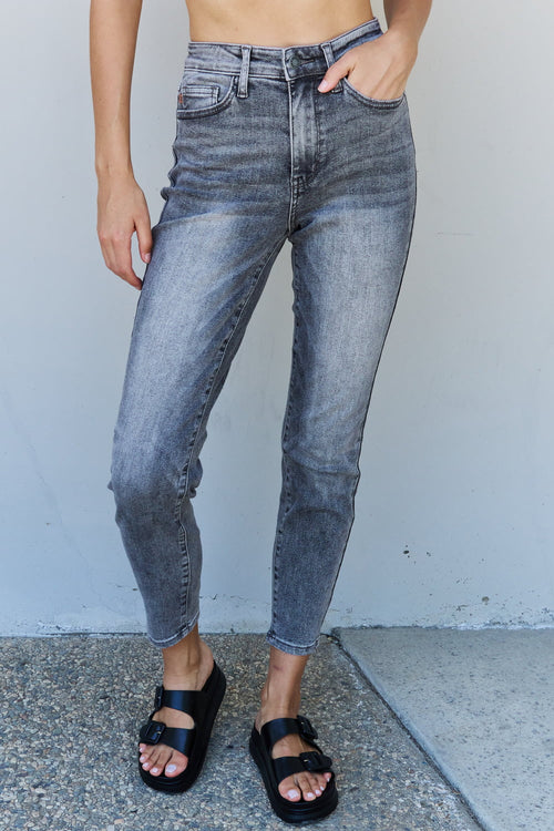 Racquel High Waisted Stone Wash Slim Fit Judy Blue Jeans  - ONLINE EXCLUSIVE!