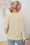 Kylie Spliced Lace V-Neck Ribbed Top - ONLINE EXCLUSIVE!