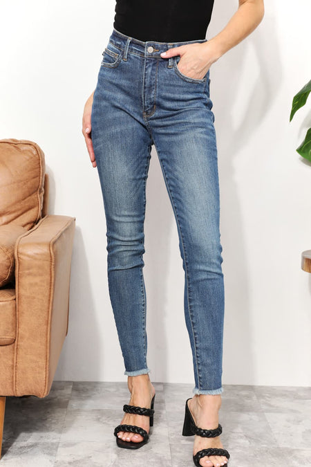 Angie Hi-Rise Tummy Control Garment Dyed Flare Judy Blue Jeans - ONLINE EXCLUSIVE!