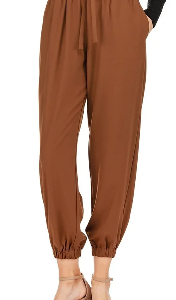 59G7233 JoyJoy Toffee Business Casual Joggers – True Betty Boutique