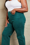 Hailey Tummy Control High Rise Cropped Wide Leg Judy Blue Jeans - ONLINE EXCLUSIVE!