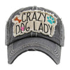 7212XX Gorra de béisbol desgastada Crazy Dog Lady