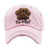 72131X   Fur Mom Distressed Baseball Hat