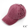 723995   C.C. Brand Basket Weave w/ Criss-Cross Pony Hat