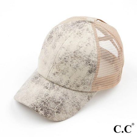 720690   Embroidered "Football Mama" Distressed Ball Cap