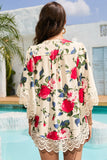 Floral Print Flounce Sleeve Cardigan - ONLINE EXCLUSIVE!