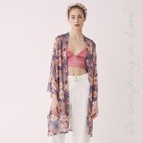 7305531   Do everything in Love brand women's lightweight long sleeve sheer floral kimono