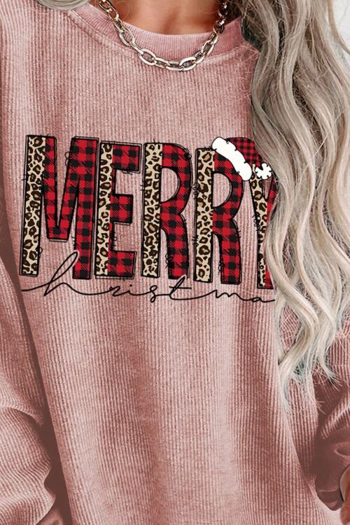 MERRY CHRISTMAS Round Neck Long Sleeve Sweatshirt - ONLINE EXCLUSIVE!