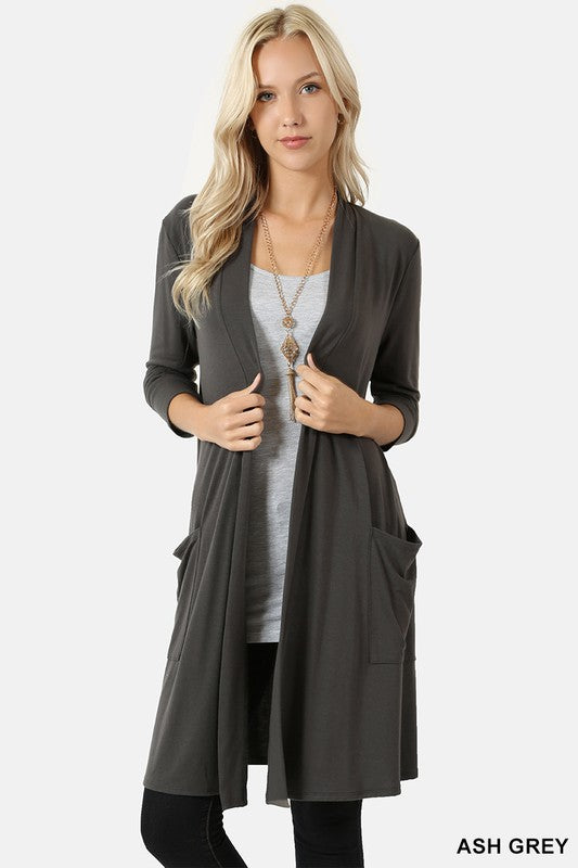 1439 Lauren Slouchy Pocket Cardigan – True Betty Boutique