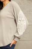 Lucinda Lace Patch Detail Sweater - Reg & Plus!  ONLINE EXCLUSIVE!