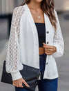 Lantern Sleeve V-Neck Button-Down Cardigan - ONLINE EXCLUSIVE!