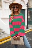Striped Balloon Sleeve Knit Pullover - ONLINE EXCLUSIVE!