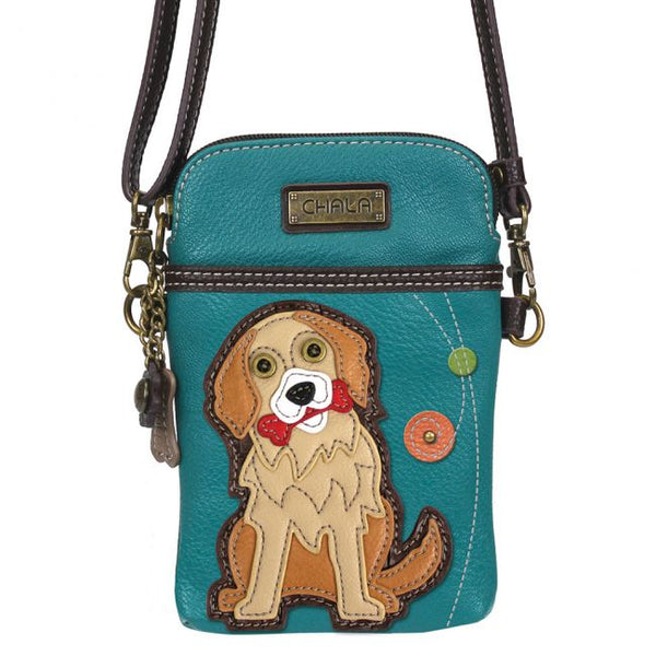 Chala Golden Retriever Bandolera para teléfono celular 827GV7 