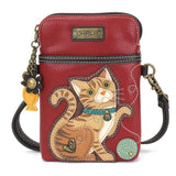 Chala Orange Tabby Cat Cellphone Crossbody Bag   827OTC9
