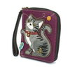 Chala Grey Tabby Zip Around Wallet   839GTC9