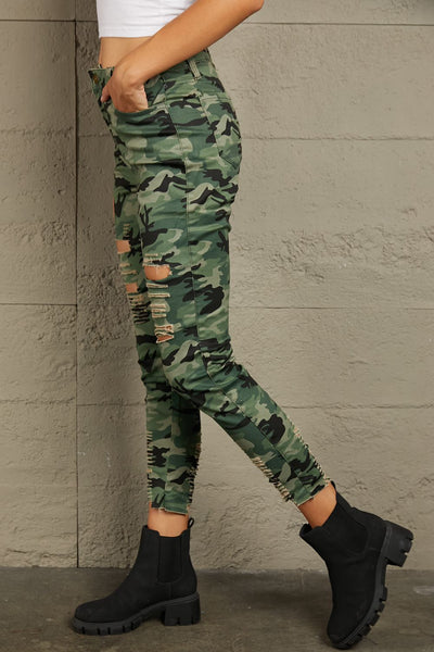 Baelei Distressed Camouflage Jeans - ONLINE EXCLUSIVE!